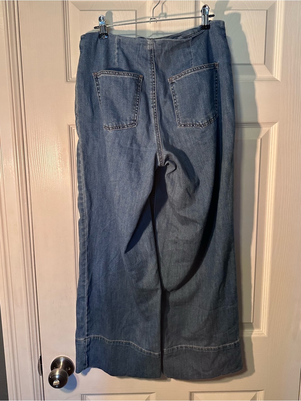 OAT Cloudlux Wide Leg Blue Denim Jeans - Classic Women's Style - Picture 3 of 5